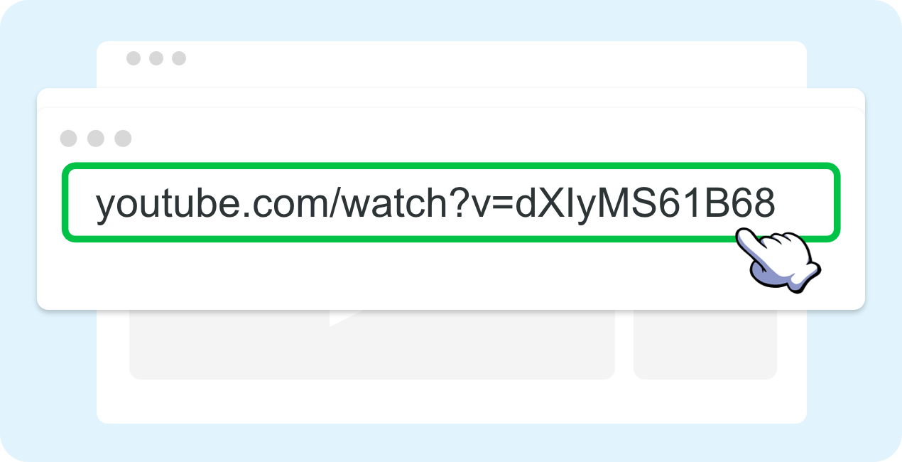 Copy the video link from YouTube